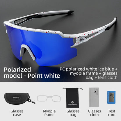 Cycling Glasses, UV400 Photochromic Polarized Lens
