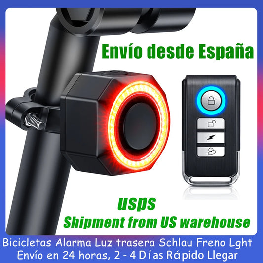 Waterproof Bike Taillight Burglar Alarm