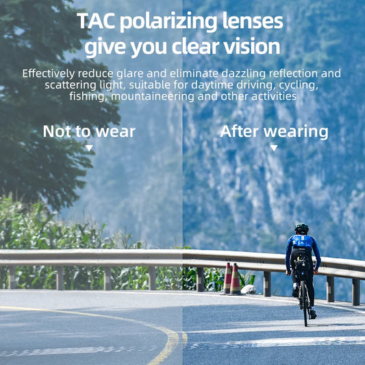 Cycling Glasses, UV400 Photochromic Polarized Lens