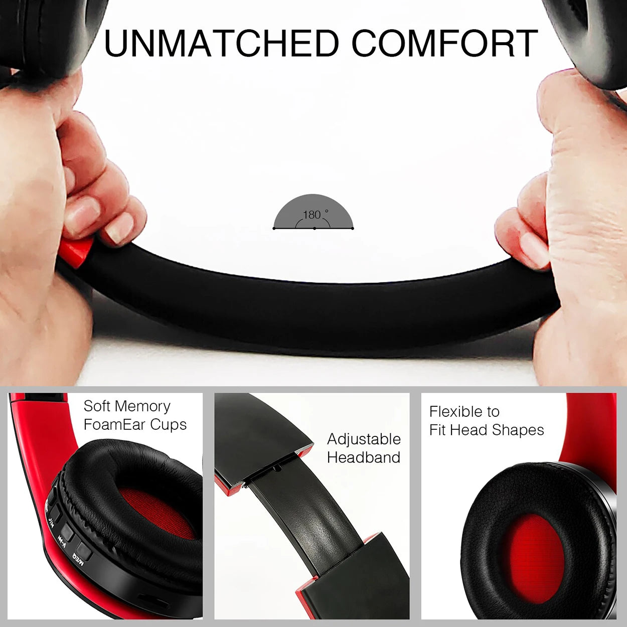 2025 Upgraded Wireless Bluetooth Headphones