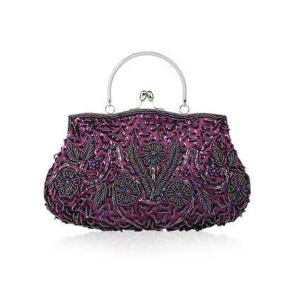 Retro Women's Beaded Evening Clutch Handbag