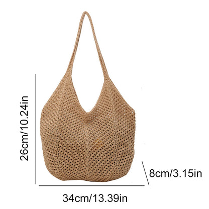 Women's Large Capacity Knitting Shoulder Bag