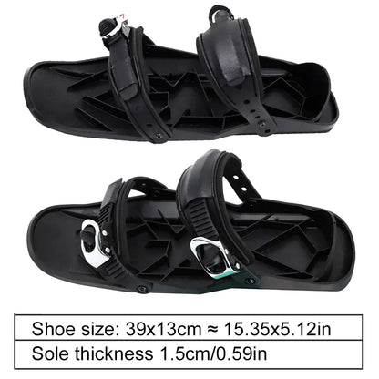 Portable Adjustable Mini Short Ski Skates, Skiboard