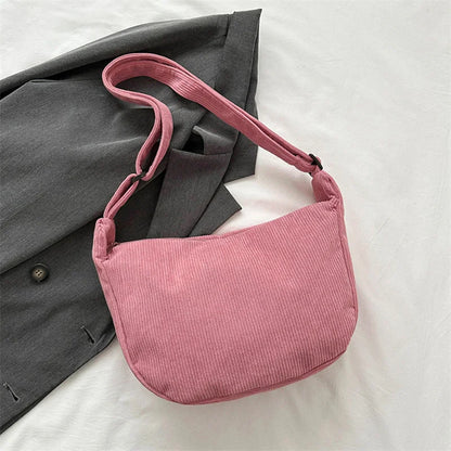 Large Capacity Corduroy Crossbody Bags for Women