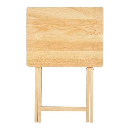 Indoor Folding TV Tray Table Solid Rubberwood