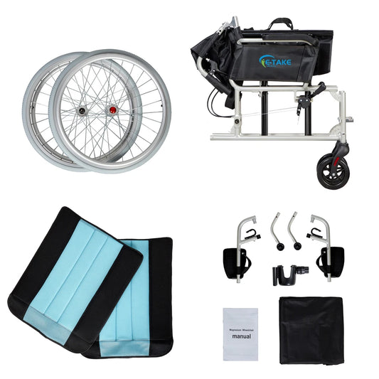 Ultra Lightweight Foldable Portable 5.8KG Magnesium Wheelchair
