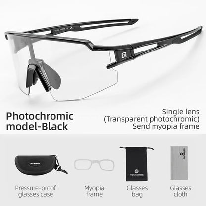 Cycling Glasses, UV400 Photochromic Polarized Lens