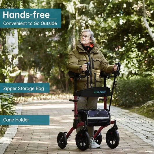 All-Terrain Standup Rollator Walker with Seat