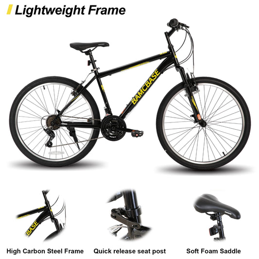 26 27.5 Inch, 21 Speed, Men Women's Mountain Bike