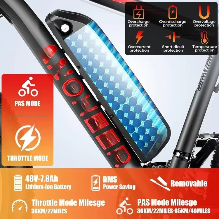 26" Electric 500W Motor Commuter Bike for Adults