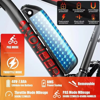 26" Electric 500W Motor Commuter Bike for Adults