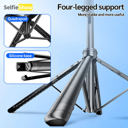 Bluetooth Tripod 360°Auto-Rotation AI Tracking Remote Control Quadrapod