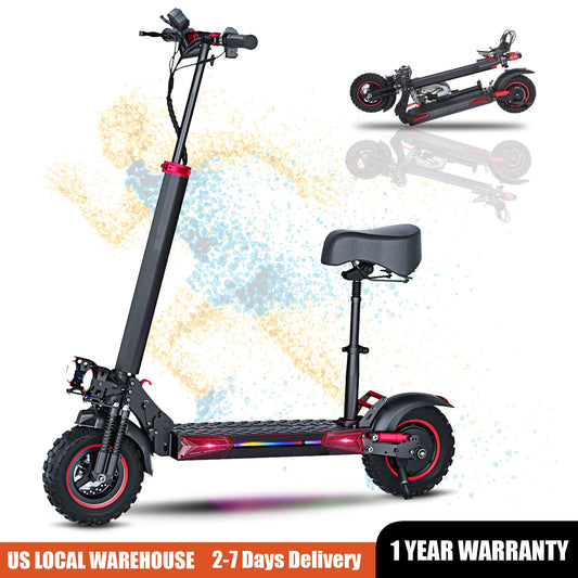 1200W Foldable Adult Electric Scooter with Seat,