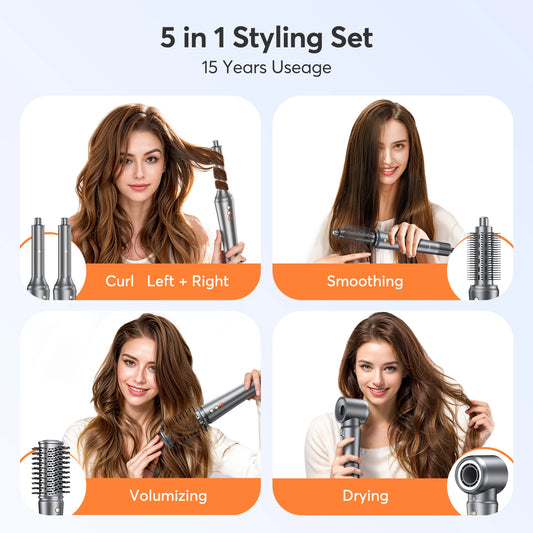 5 In 1 Electric Hair Dryer 1200W High Speed Blower