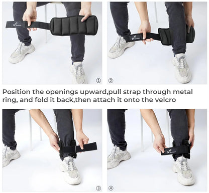 1 Pair Adjustable Weighted Ankle Straps