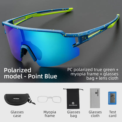 Cycling Glasses, UV400 Photochromic Polarized Lens