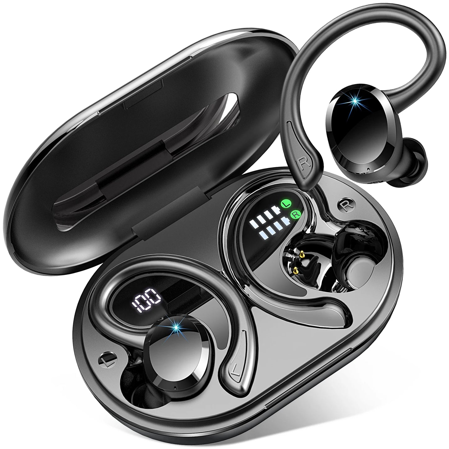 Wireless Bluetooth Earbuds In-Ear Noise-Cancelling Mic for 40H Playback