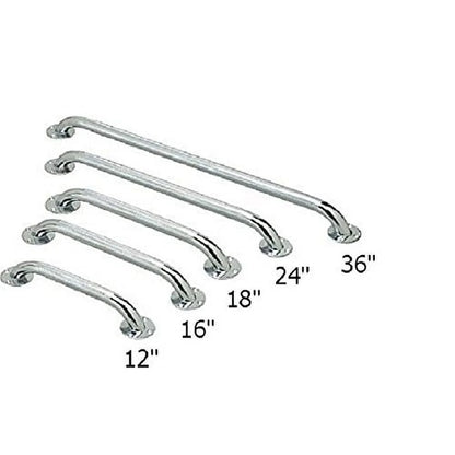 Chrome Bathroom Safety 16 Inch Grab Bars