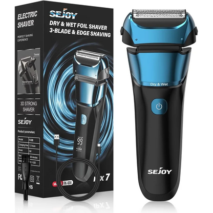 Electric Razor for Men, Foil Shaver with 3-Blade Edge