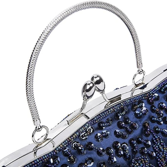 Retro Women's Beaded Evening Clutch Handbag