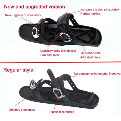 Portable Adjustable Mini Short Ski Skates, Skiboard