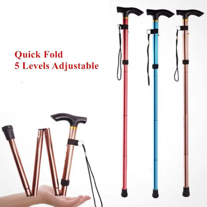 Multifunction Telescopic Foldable Walking Stick