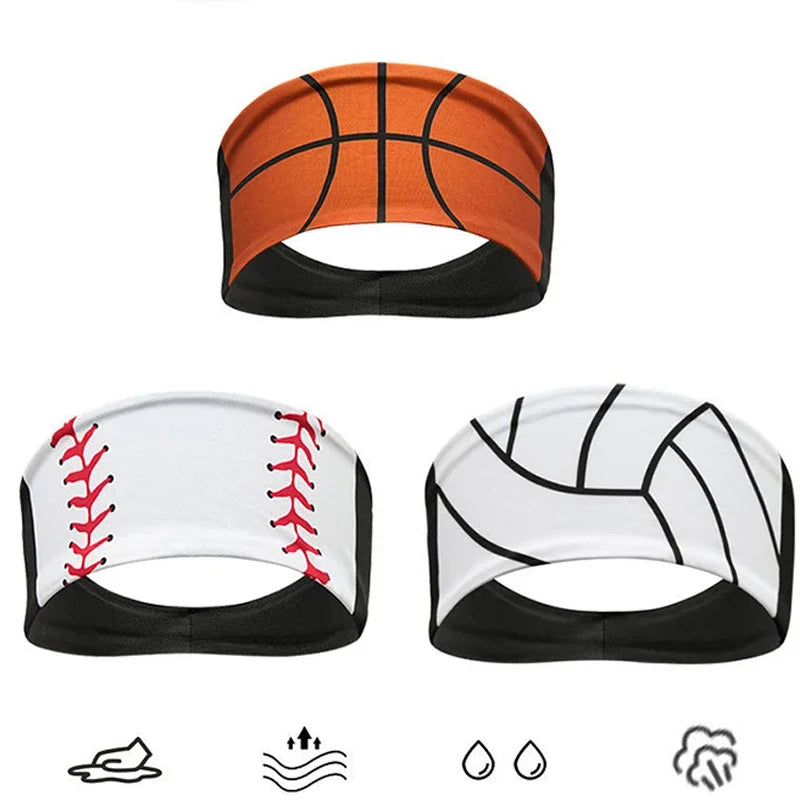 Wide Elastic Breathable Headbands, Sweatbands