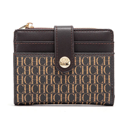 Classic Retro Men's and Women's Universal Wallet Letter Printed Portable Wallet