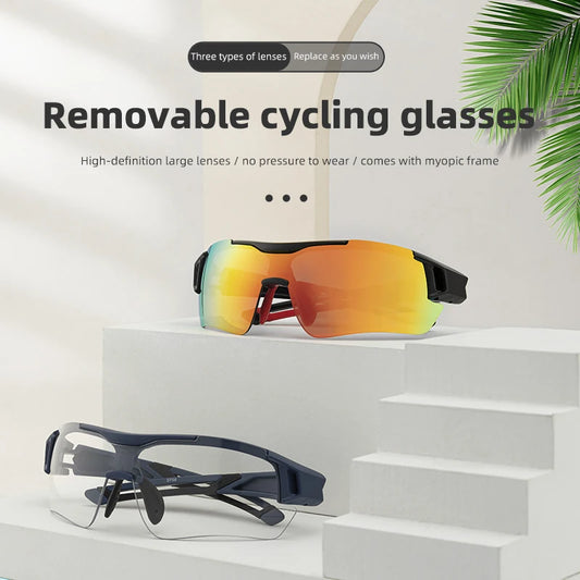 3 Lens Adjustable Polarized Sports Bicycle Sunglasses