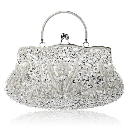 Retro Women's Beaded Evening Clutch Handbag