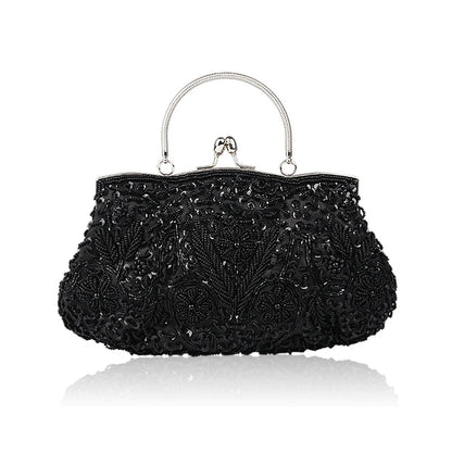 Retro Women's Beaded Evening Clutch Handbag