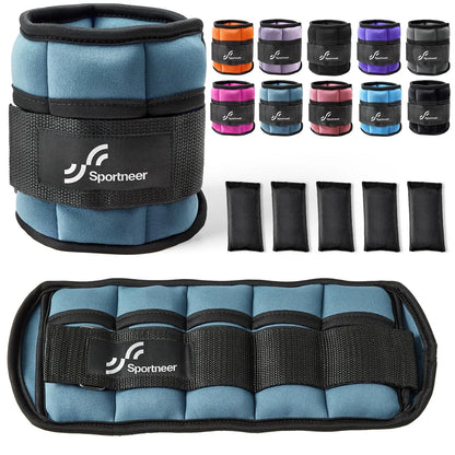 1 Pair Adjustable Weighted Ankle Straps