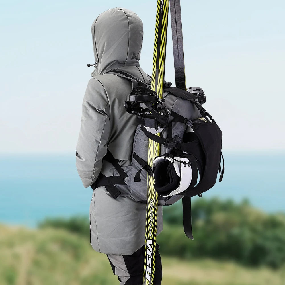30L Outdoor Waterproof Ski/Skating Storage Backpack for Protective Gear