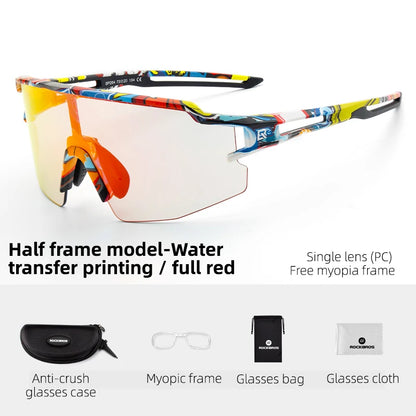 Cycling Glasses, UV400 Photochromic Polarized Lens