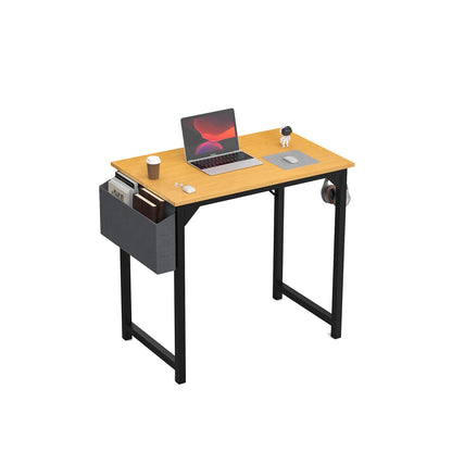 Computer Desk with Side Bag, Headphone Hook