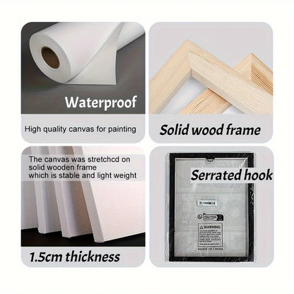 1PC Elegant White Floral Canvas Art Wall Decoration